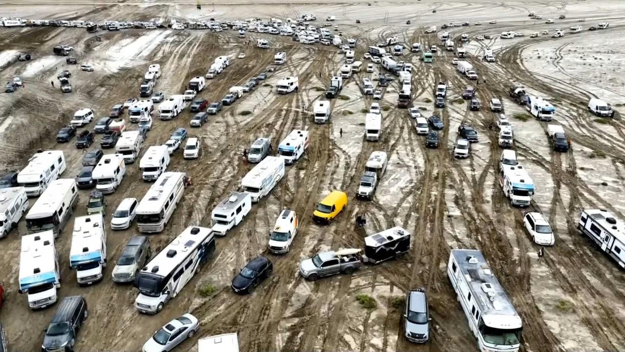 Burning Man, пробка на выезде