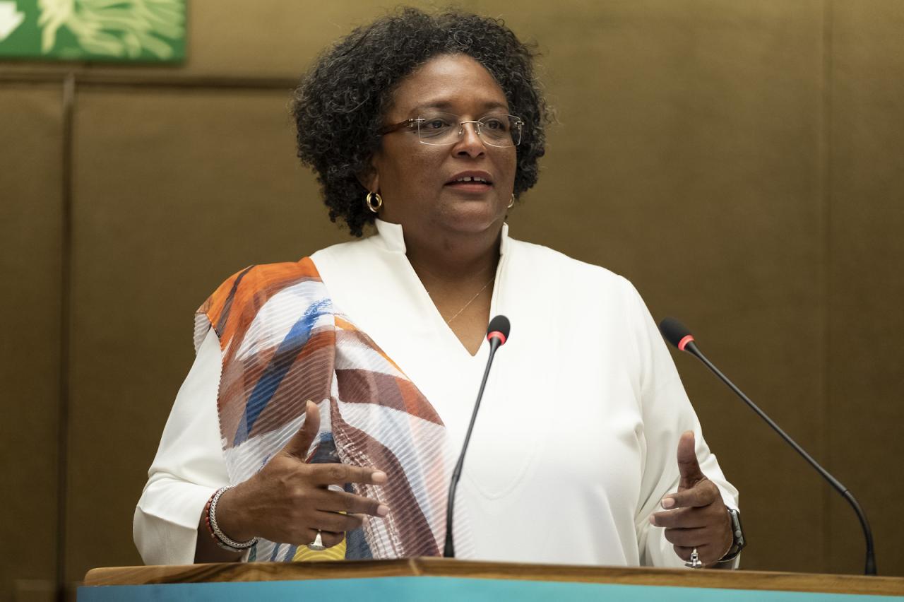 Миа Моттли, премьер Барбадоса, компенсации