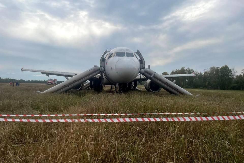 Самолёт в поле под Новосибирском