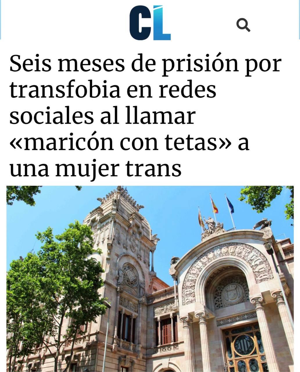 Суд Барселоны, приговор за трансфобию