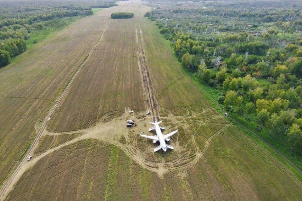 Airbus А320 в поле