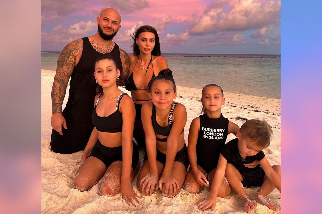 Джиган и Оксана Самойлова с детьми