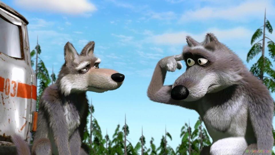 Маша и Медведь волки