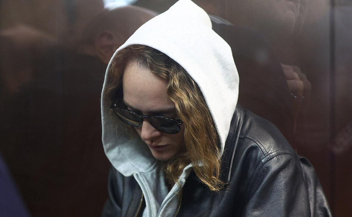 Аглая Тарасова сразу после задержания