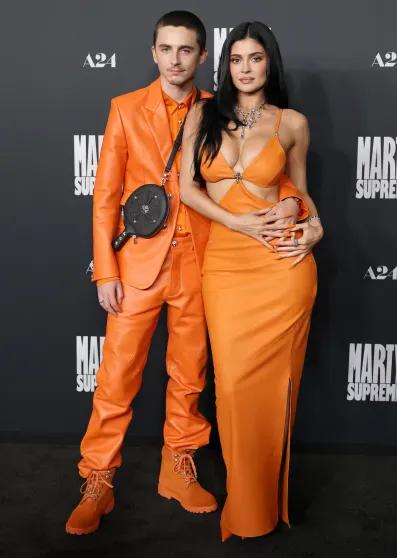 Тимоти Шаламе и Кайли Дженнер на премьере фильма Марти Великолепный