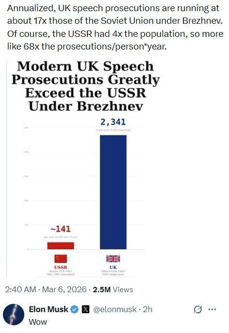 В Великобритании сажают за слова