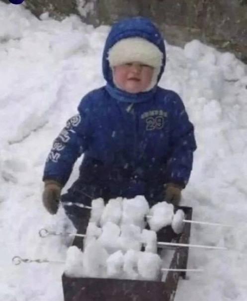 Шашлыки из снега
