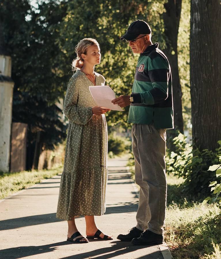 Анна Панкратова и Егор Бероев на съемках