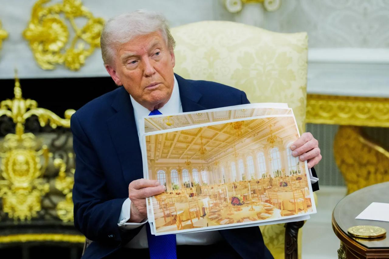 Трамп хвастается проектом нового бального зала