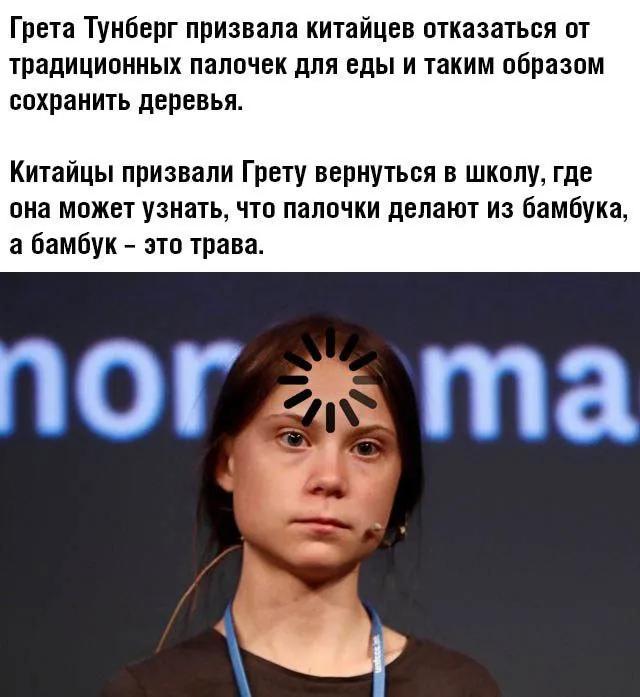 Грета Тунберг и китайцы, мем