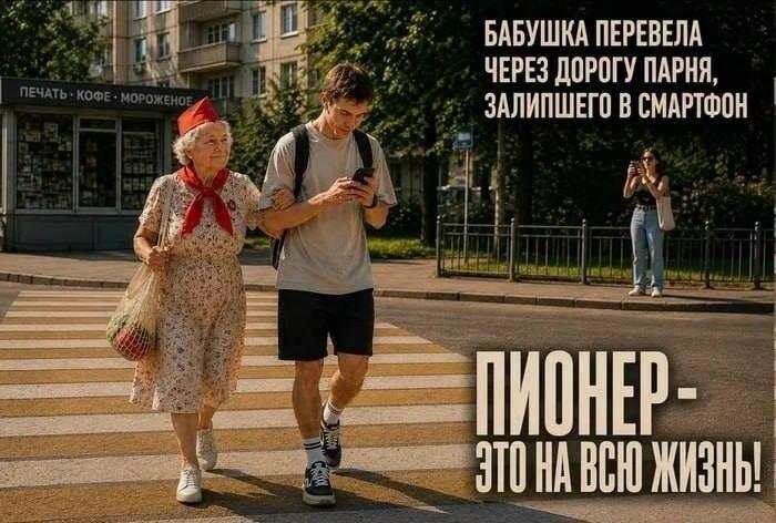 Бабушка и юноша, мем