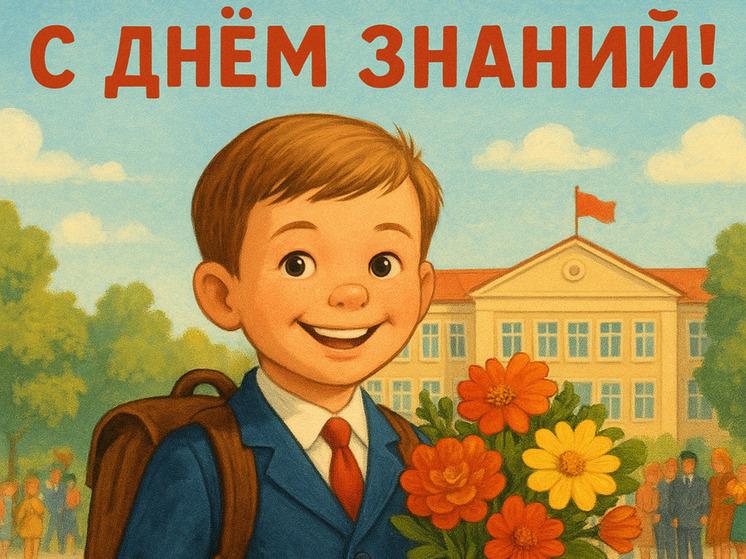 День знаний, открытка