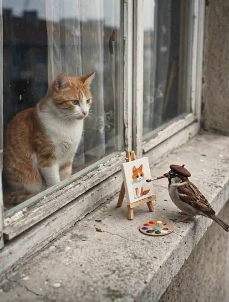 Кот и воробей, мем