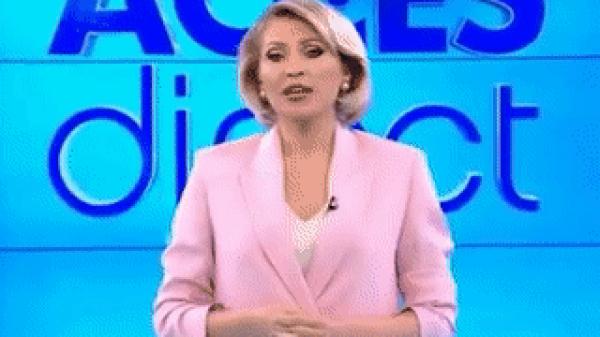 Голая женщина напала в прямом эфире на румынскую телеведущую
